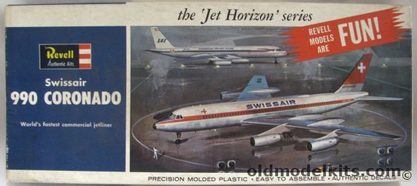 Revell 1/135 Convair 990 Coronado Luxury Jet Airliner - Jet Horizon Issue, H244-100 plastic model kit